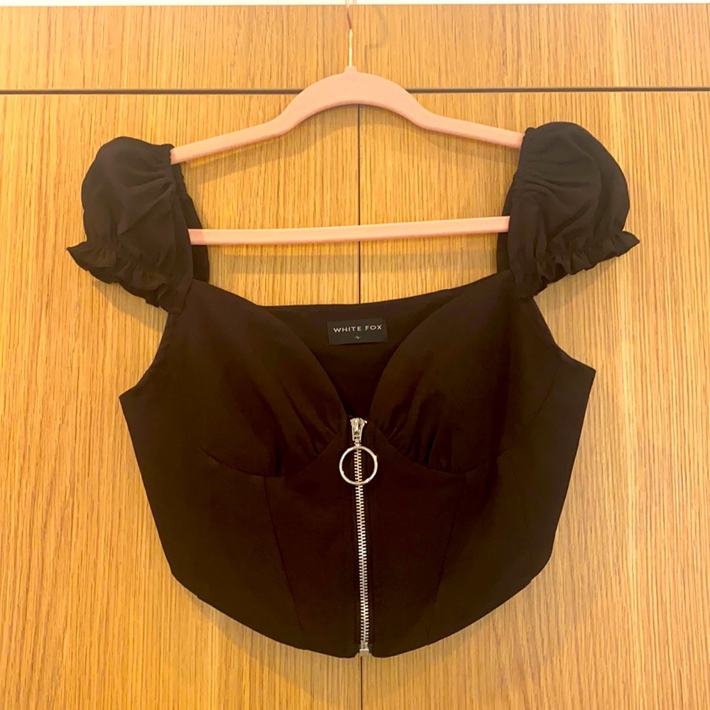 Black crop top